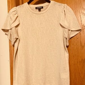 Express size small top with subtle metallic